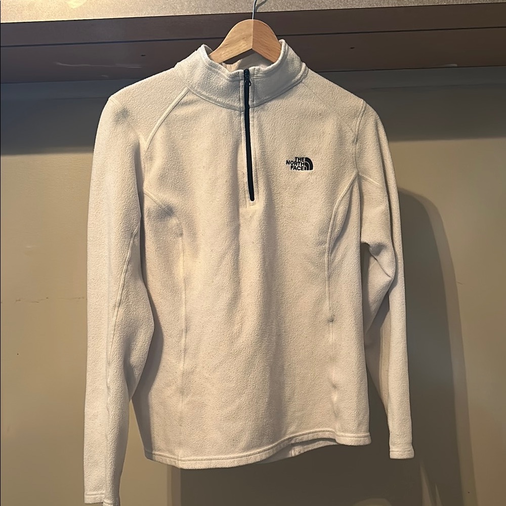 The North Face White Half-Zip Fleece